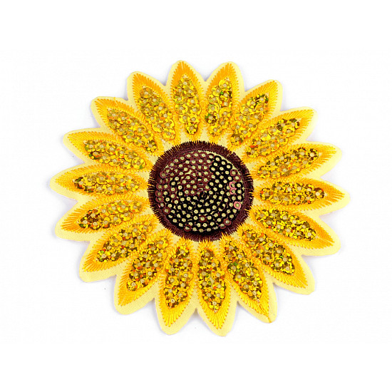 Aplicatie termoadeziva - Floarea soarelui - D: 10cm