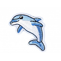 Aplicație termoadeziva, delfin - albastru