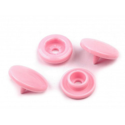 Capse plastic diametru 12 mm (pachet 50 seturi) - roz deschis