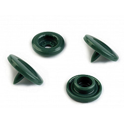Capse plastic diametru 12 mm (pachet 50 seturi) - verde brad