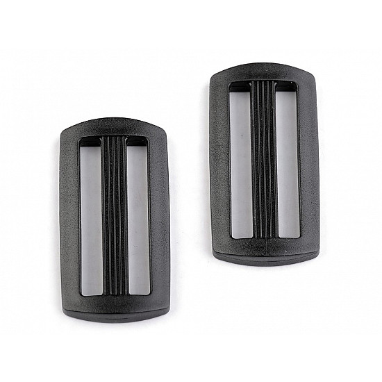 Reglor / Cataramă plastic, lățime 40 mm (pachet 10 buc.) - negru