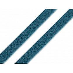Șnur plat bumbac, lățime 10 mm (card 10 m) - bleu turcoaz