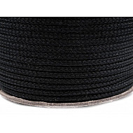 Șnur poliester PES, Ø2 mm (rola 50 m) - negru