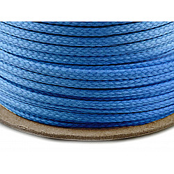 Șnur poliester PES, Ø4 mm (rola 100 m) - albastru