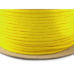 Șnur poliester PES, Ø4 mm (rola 100 m) - galben șofran
