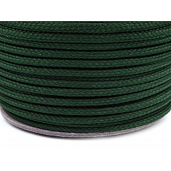 Șnur poliester PES, Ø4 mm (rola 100 m) - verde pădurar
