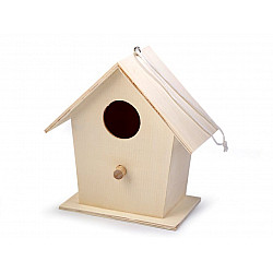 Căsuță din lemn pentru păsări - 12.5 x 6.5 x 13 cm