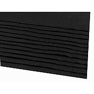 Coli fetru, 20x30 cm, 166 g / m², 2 bucati - negru