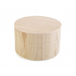 Cutie rotunda din lemn - D 11.5 x 7 cm
