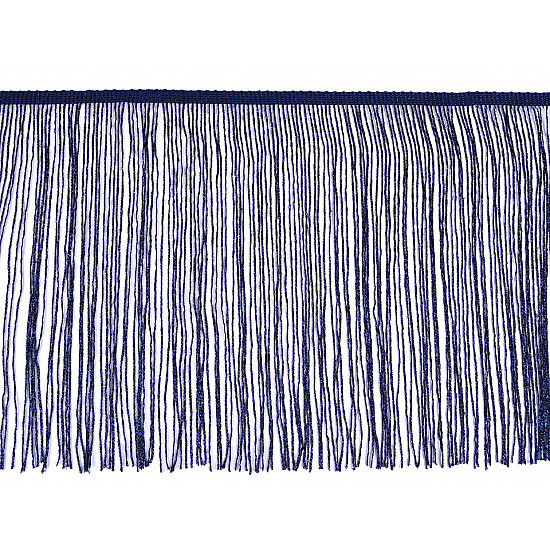 Franjuri cu fir lame, lățime 25 cm x 1 m - albastru închis