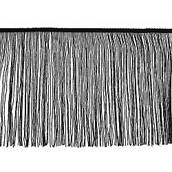Franjuri cu fir lame, lățime 25 cm x 1 m - negru
