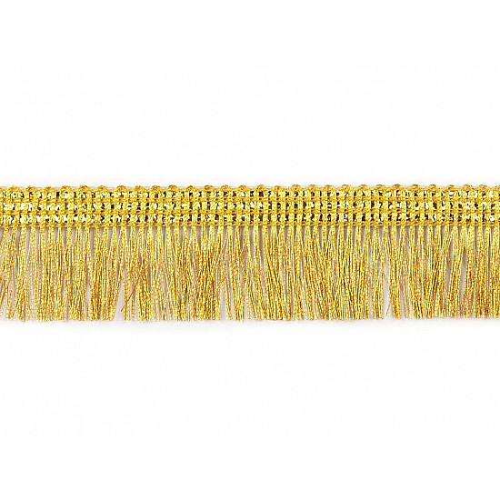 Franjuri lurex, lățime 30 mm (pachet 18 m) - auriu deschis