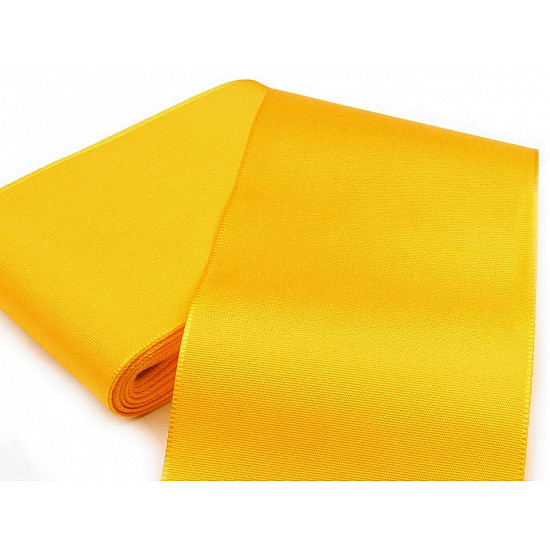 Panglică din tafta, lățime 10,8 cm (pachet 10 m) - galben