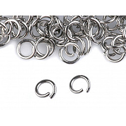 Zale/anouri bijuterii oțel chirurgical, Ø6 mm, platinum , 25 buc.