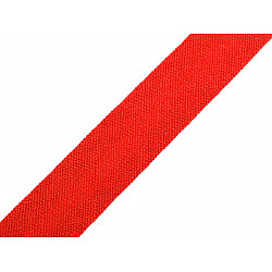 Bandă bias din bumbac, lățime 14 mm (card 25 m) - roșu