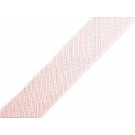 Bandă bias din bumbac, lățime 14 mm (card 25 m) - roz foarte deschis