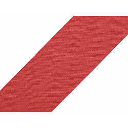 Bandă bias din bumbac, lățime 30 mm (card 25 m) - roșu