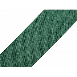 Bandă bias din bumbac, lățime 30 mm (card 25 m) - verde brad