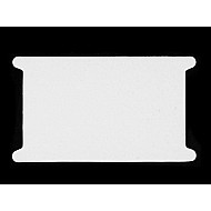 Card expunere panglici / șnururi, 12,5x22,5 cm (pachet 50 Buc.) - alb