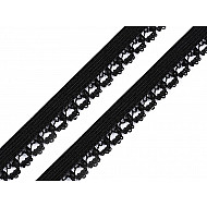 Elastic dantelat decorativ, lățime 15 mm (rola 20 m) - negru