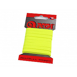 Elastic lat simplu, lățime 7 mm (card 5 m) - galben verzui strident - neon