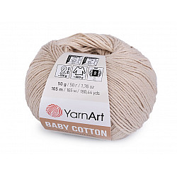 Fir de tricotat Baby Cotton, 50 g - bej deschis