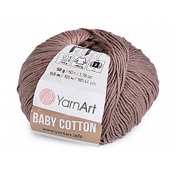Fir de tricotat Baby Cotton, 50 g - bej închis