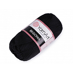 Fir de tricotat Begonia, 50 g - negru