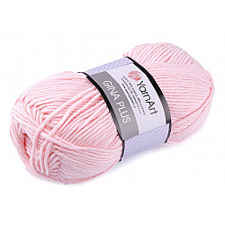 Fir de tricotat Gina Plus, 100 g - roz foarte deschis