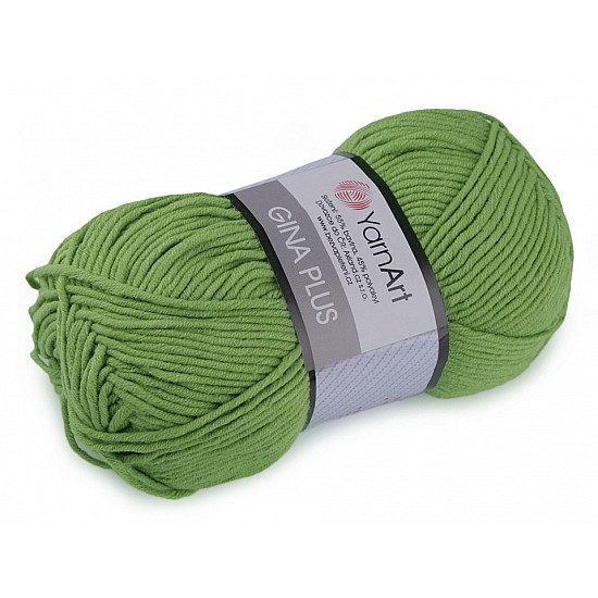 Fir de tricotat Gina Plus, 100 g - verde