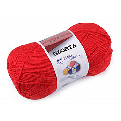 Fir de tricotat Gloria, 50 g - roșu