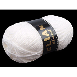 Fir de tricotat Klasik, 50 g - alb