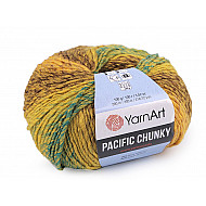 Fir de tricotat Pacific Chunky, 100 g, galben muștar