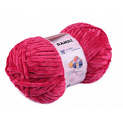Fir de tricotat plușat Bambi,100 g, pink