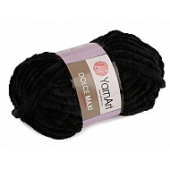 Fir de tricotat plușat Dolce Maxi, 200 g, negru
