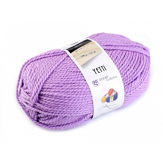 Fir de tricotat Yetti, 100 g - mov liliachiu