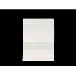 Pungi cu fermoar ziplock resigilabile (pachet 10 Buc.) - (12 x 18 cm) alb