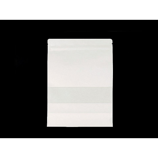 Pungi cu fermoar ziplock resigilabile (pachet 10 Buc.) - (12 x 18 cm) alb