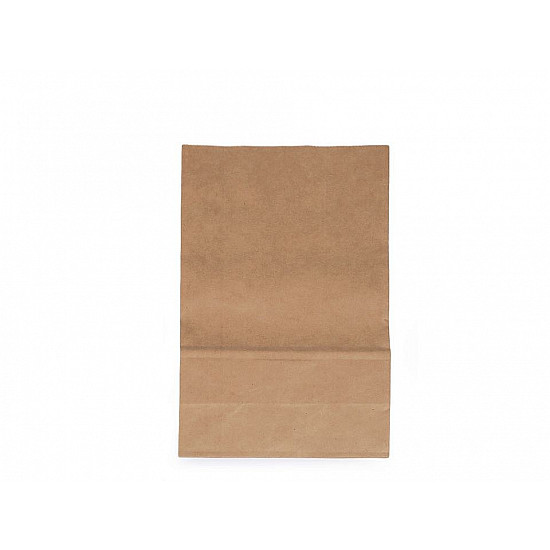 Pungi hârtie 13 x 23,5 x 7,7 cm (pachet 50 Buc.) - maro natural