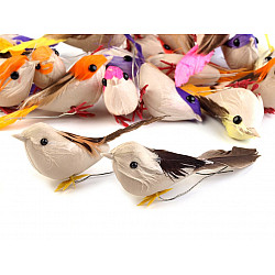 Păsărele decorative, mix culori, 6 buc.