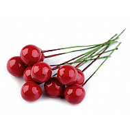 Merișoare decorative, Ø12 mm, roșu căpșună, 20 buc.