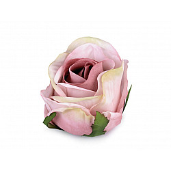 Trandafiri artificiali decor, Ø55 mm, roz pudrat