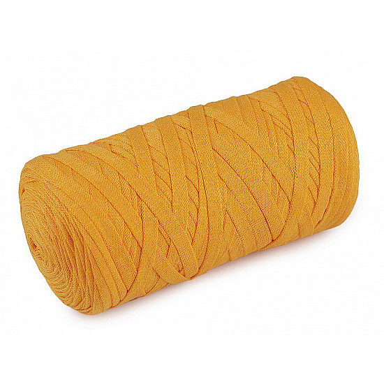 Bandă tubulare de tricotat Spaghetti, 250 g - galben muștar