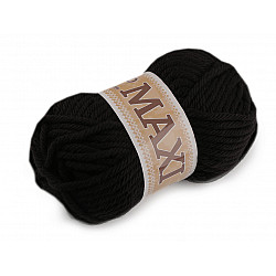 Fir de tricotat Jumbo Maxi, 100 g - negru