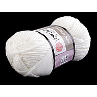 Fir de tricotat Merino bulky, 100 g - alb