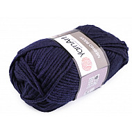 Fir de tricotat Merino bulky, 100 g - albastru închis