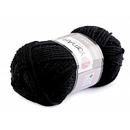Fir de tricotat Merino bulky, 100 g - negru
