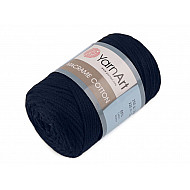 Fir de tricotat / croșetat Macrame Cotton, 250 g - albastru închis