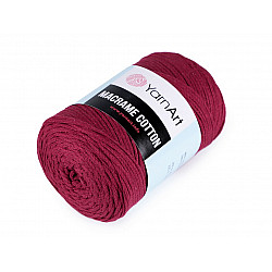 Fir de tricotat / croșetat Macrame Cotton, 250 g - bordo deschis