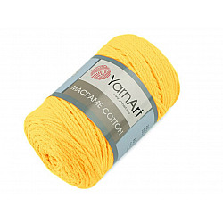 Fir de tricotat / croșetat Macrame Cotton, 250 g - galben untos